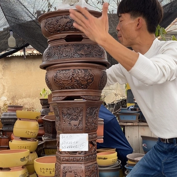 紫砂花盆紫砂特价包邮送