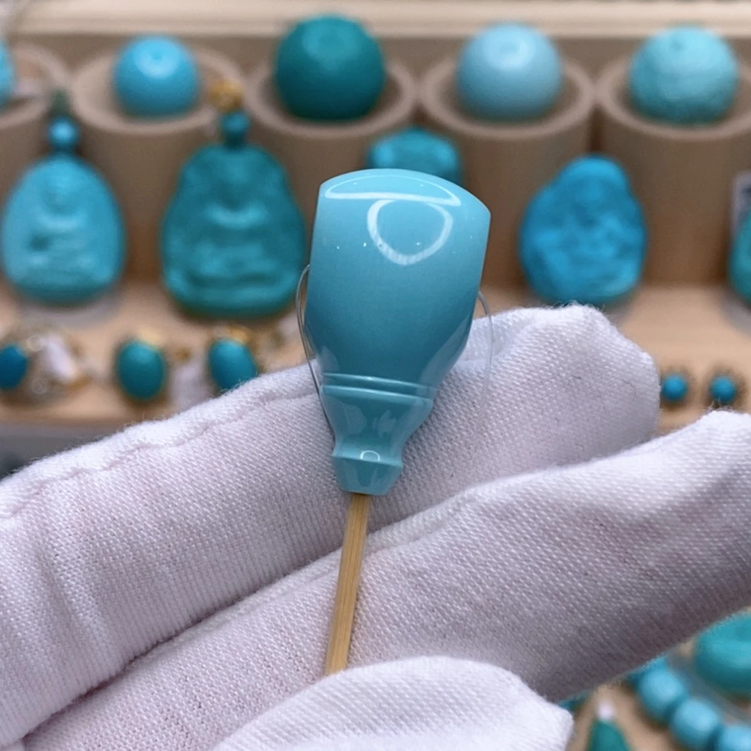 绿松石未镶嵌珠宝奇石13.6mm