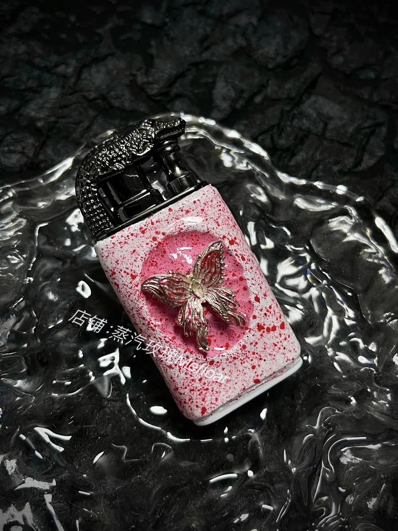 【蒸汽玫瑰】“粉红血蝶”手作原创打火机双打火机2025年火爆男生礼物