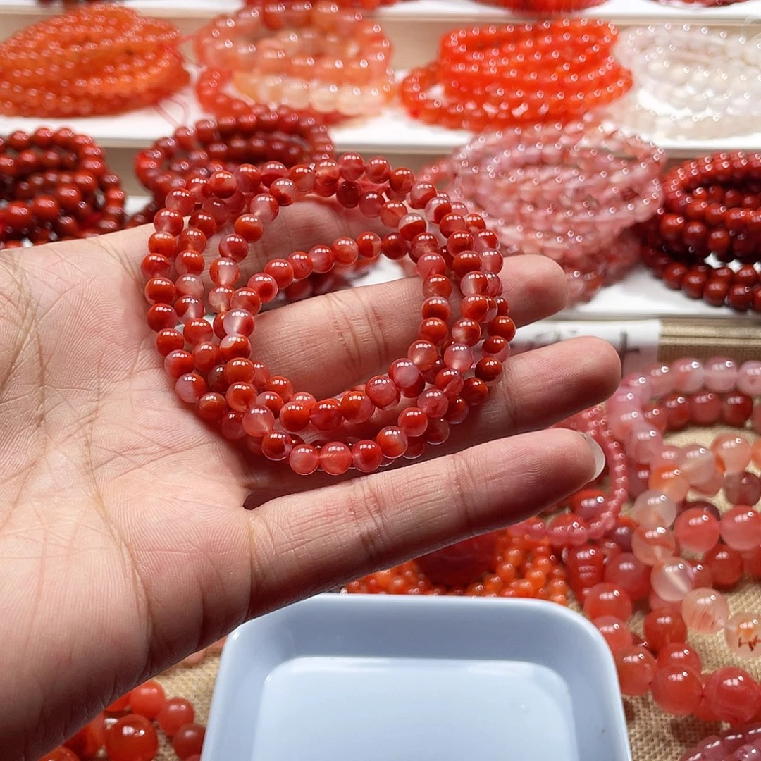 南红玛瑙未镶嵌手链