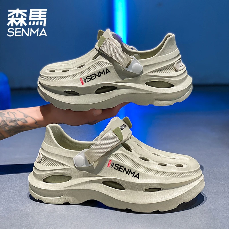 森马洞洞鞋男秋季外穿防滑防臭透气包头拖鞋户外运动涉水沙滩凉鞋