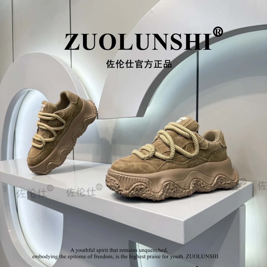 男鞋新款复古低帮休闲男士厚底增高鞋舒适百搭青年爆款潮鞋