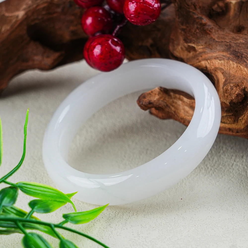 天山翠手镯女士美人镯石英质玉时尚百搭多样性任发其一-JSY202