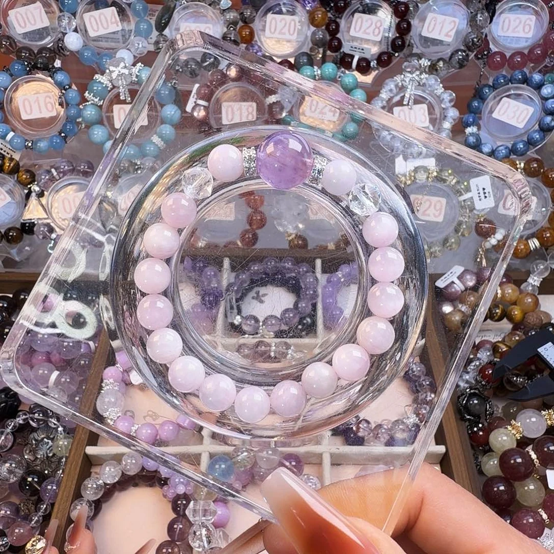 手链合金水晶紫锂灰