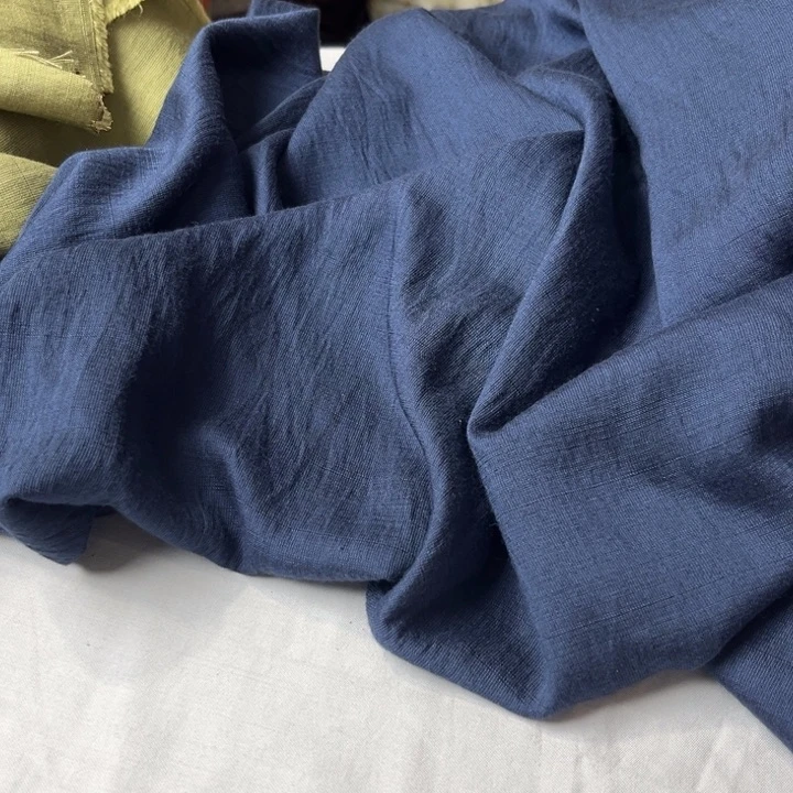 藏蓝麻棉3米。