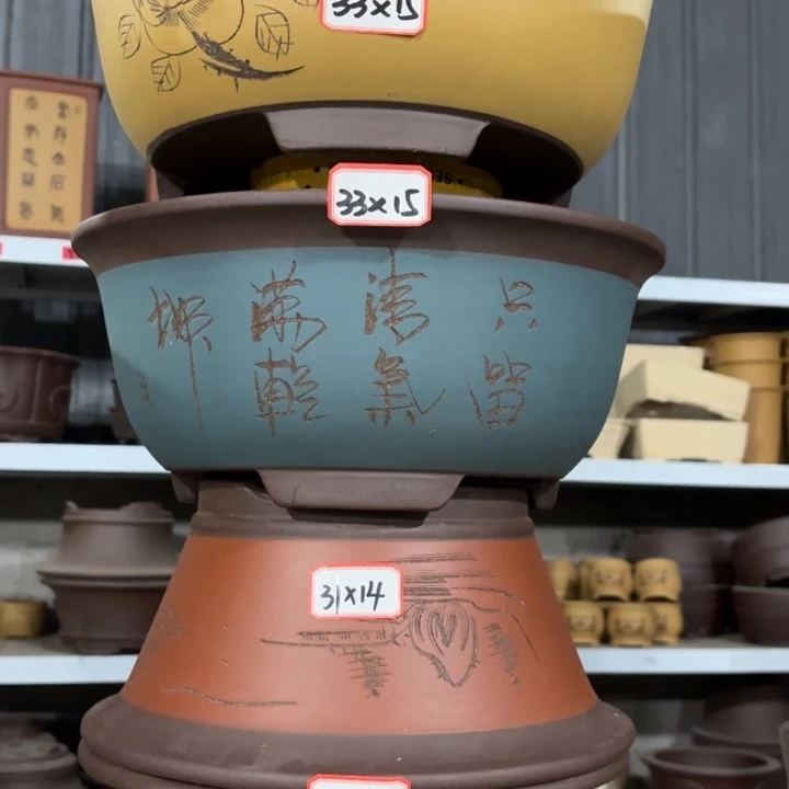 紫砂花盆100-4。