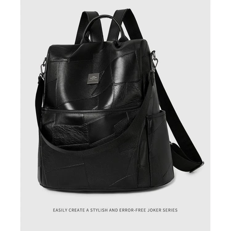 宽33高32厚16cm百搭高级2025新款复古双肩背包9002黑