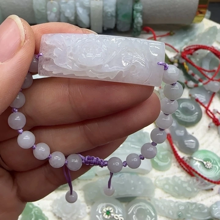 初***开翡翠未镶嵌手链手牌