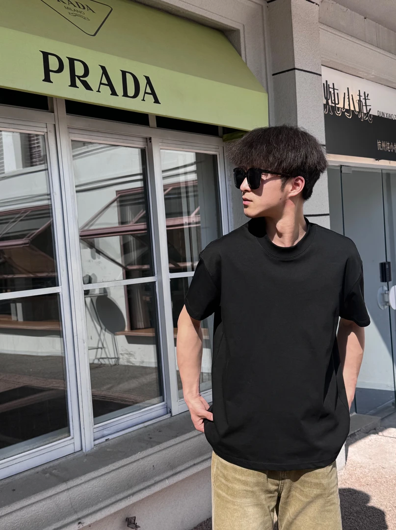 美式索罗纳纯色凉感240克休闲短袖T恤正肩短袖显肌肉修身圆领商务