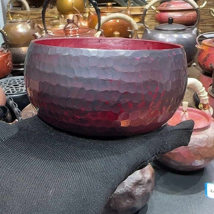 紫铜手工制作茶洗