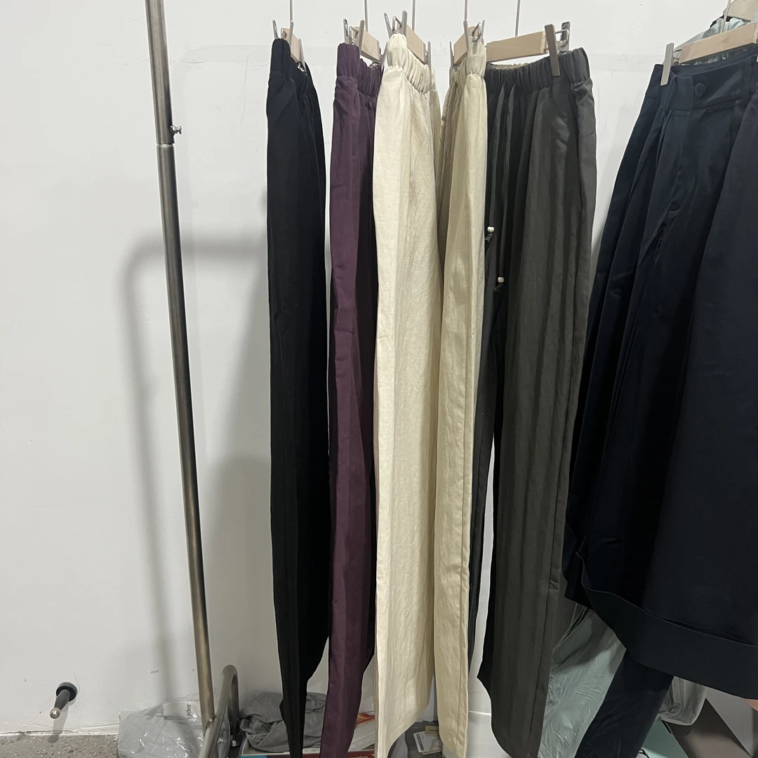 6526小冰麻-凉感阔腿裤休闲夏季百搭舒适长裤