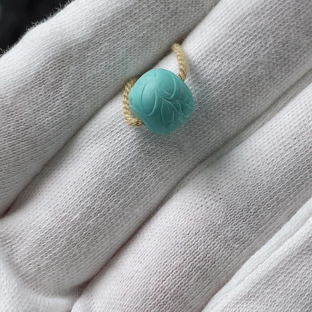 绿松石未镶嵌珠宝奇石卡10 蝶恋花