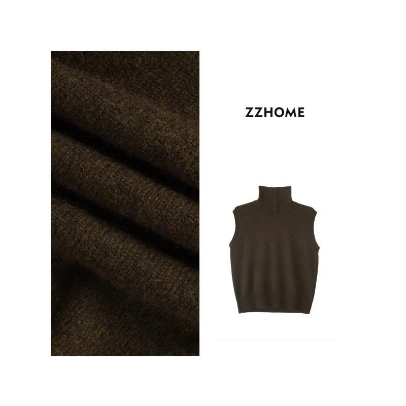 ZOZO HOME ｜织物之美暖雾定染经典包扣立领背心q172202p