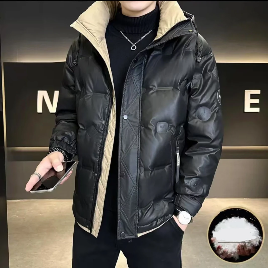 【免洗好打理】冬季三防加厚休闲时尚免打理百搭连帽外套9111