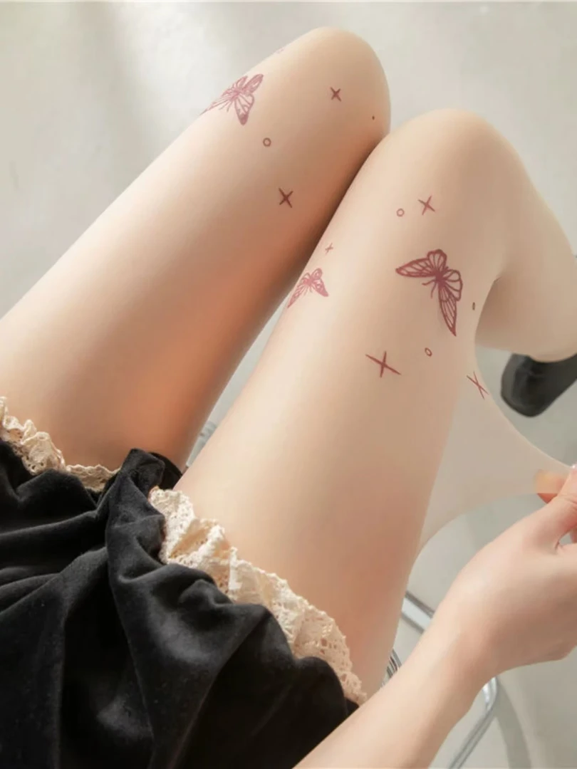 【春夏超薄丝袜2号】蝴蝶超薄0D丝袜光腿神器美肤袜一键磨皮