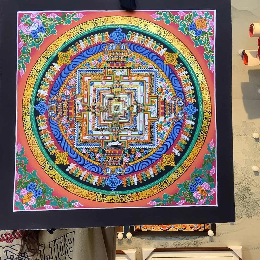 卷轴画纯手绘坛城唐卡30尺