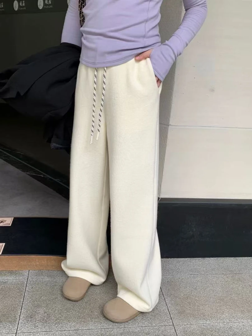 恒鑫安软软糯糯阔腿休闲糯米裤