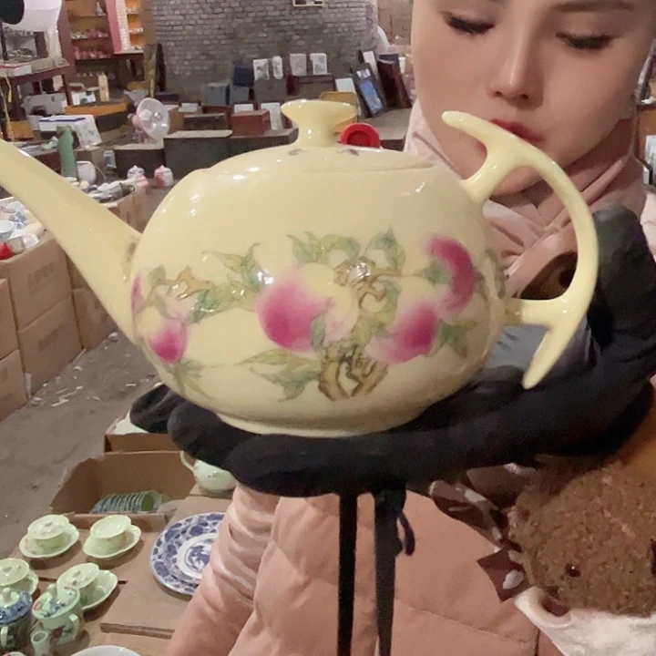 摆件陶景德镇高温瓷壶