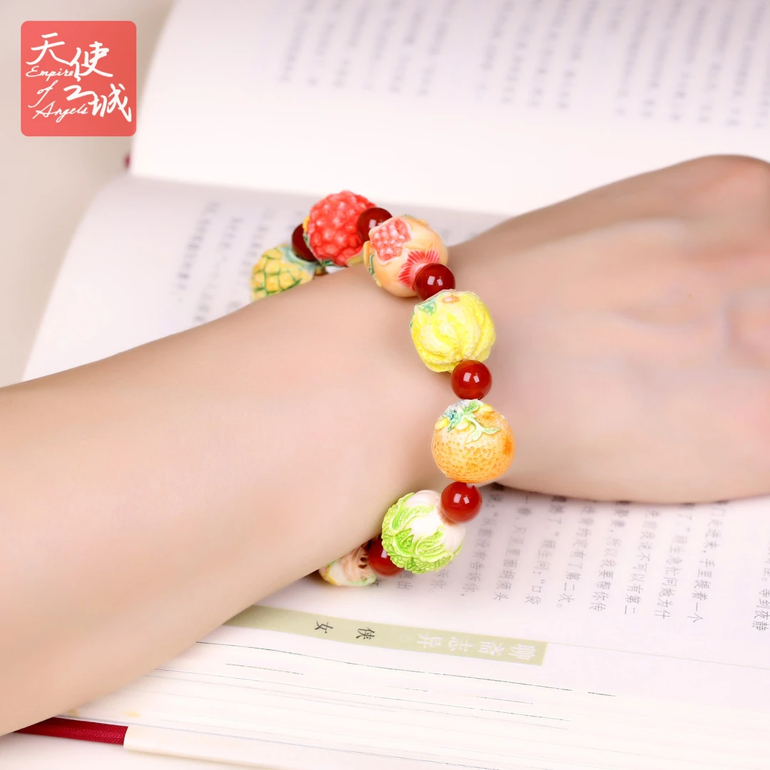 天然猛犸象牙八宝手串冰料精工雕刻彩绘佛珠念珠串把件