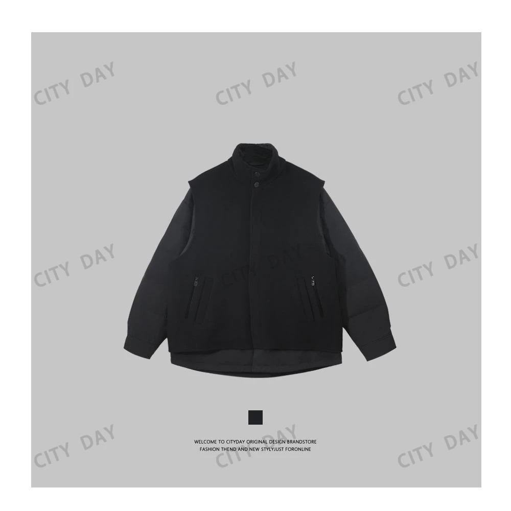 CityDay【楠哥】Advanced 极简羊毛假两件鹅绒服 N7868