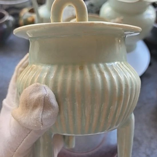 聚***塔琉璃手工艺品湖田窑香炉一个全品