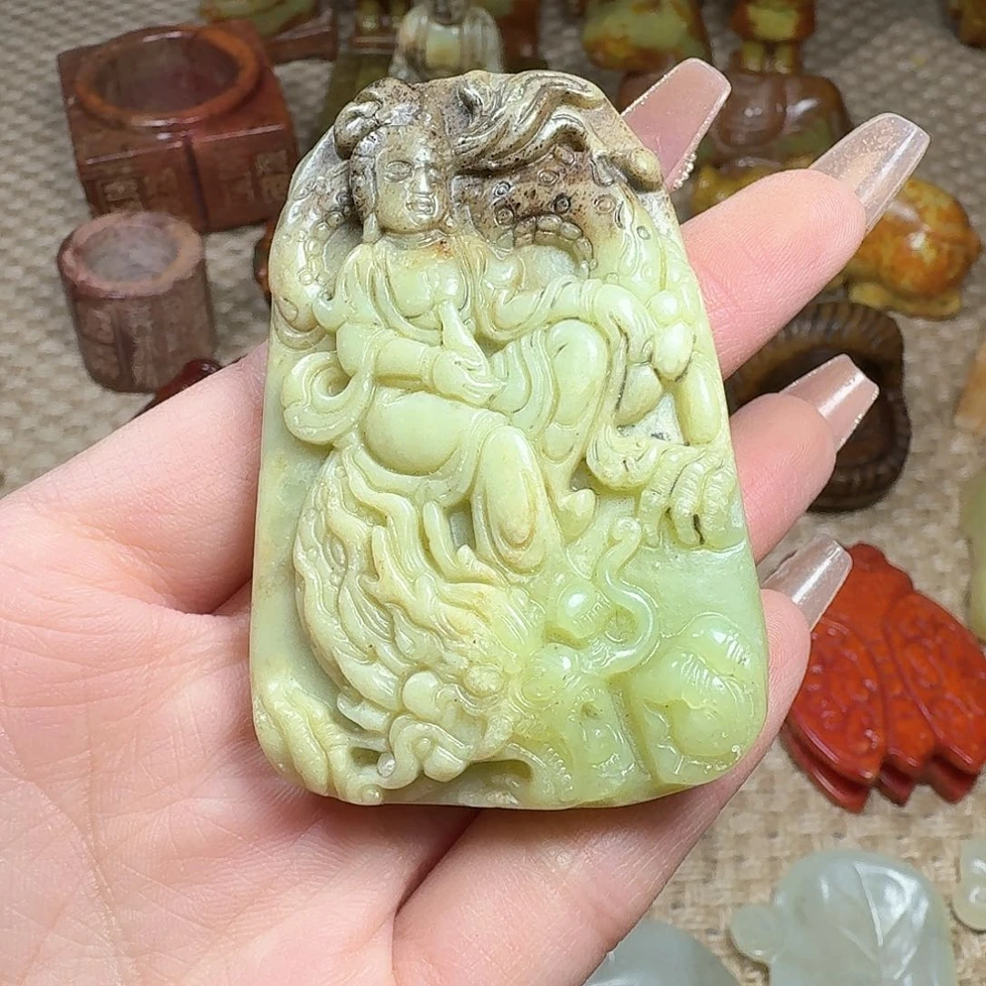 白玉菩提吊坠挂件