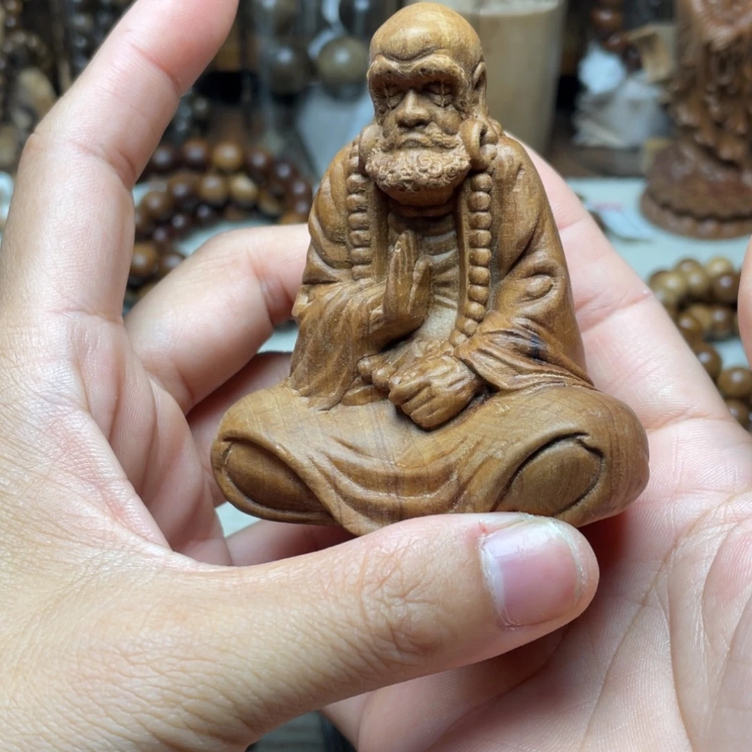 把件檀香木印度老山檀香达摩瑕疵
