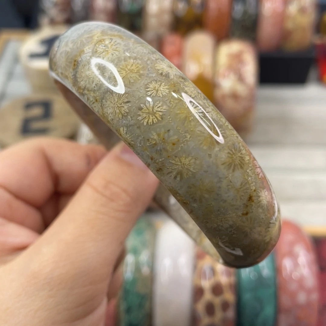 未镶嵌手镯硅化玉