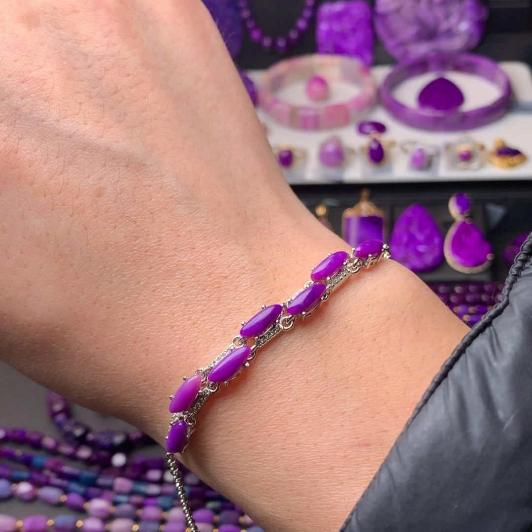 苏纪石（舒俱来）手链银S925镶嵌