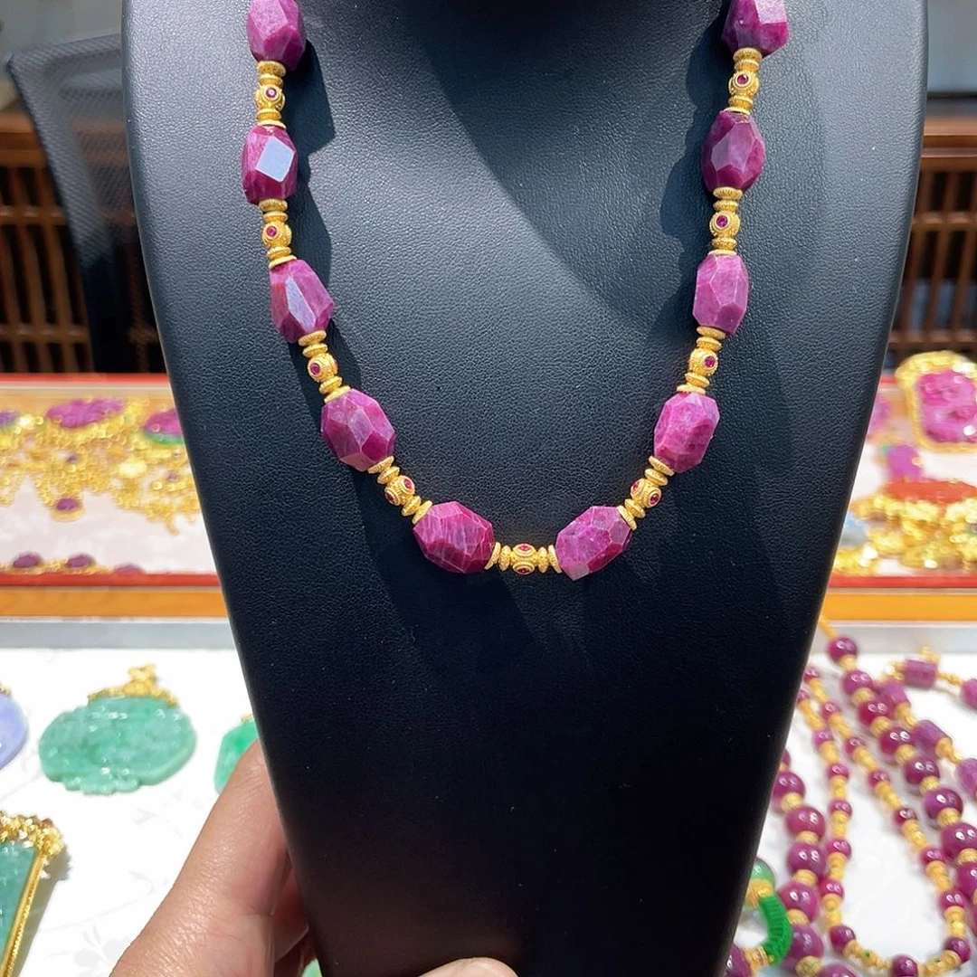 锦纶非金属吊坠红宝