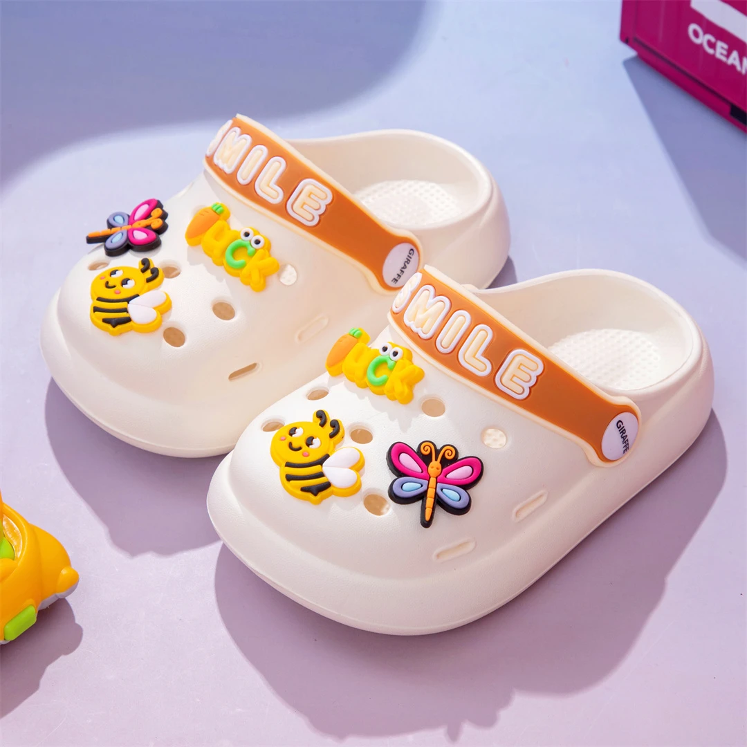 EVA超轻夏季软底沙滩鞋可爱洞洞鞋男女童儿童外穿加厚防滑凉拖鞋