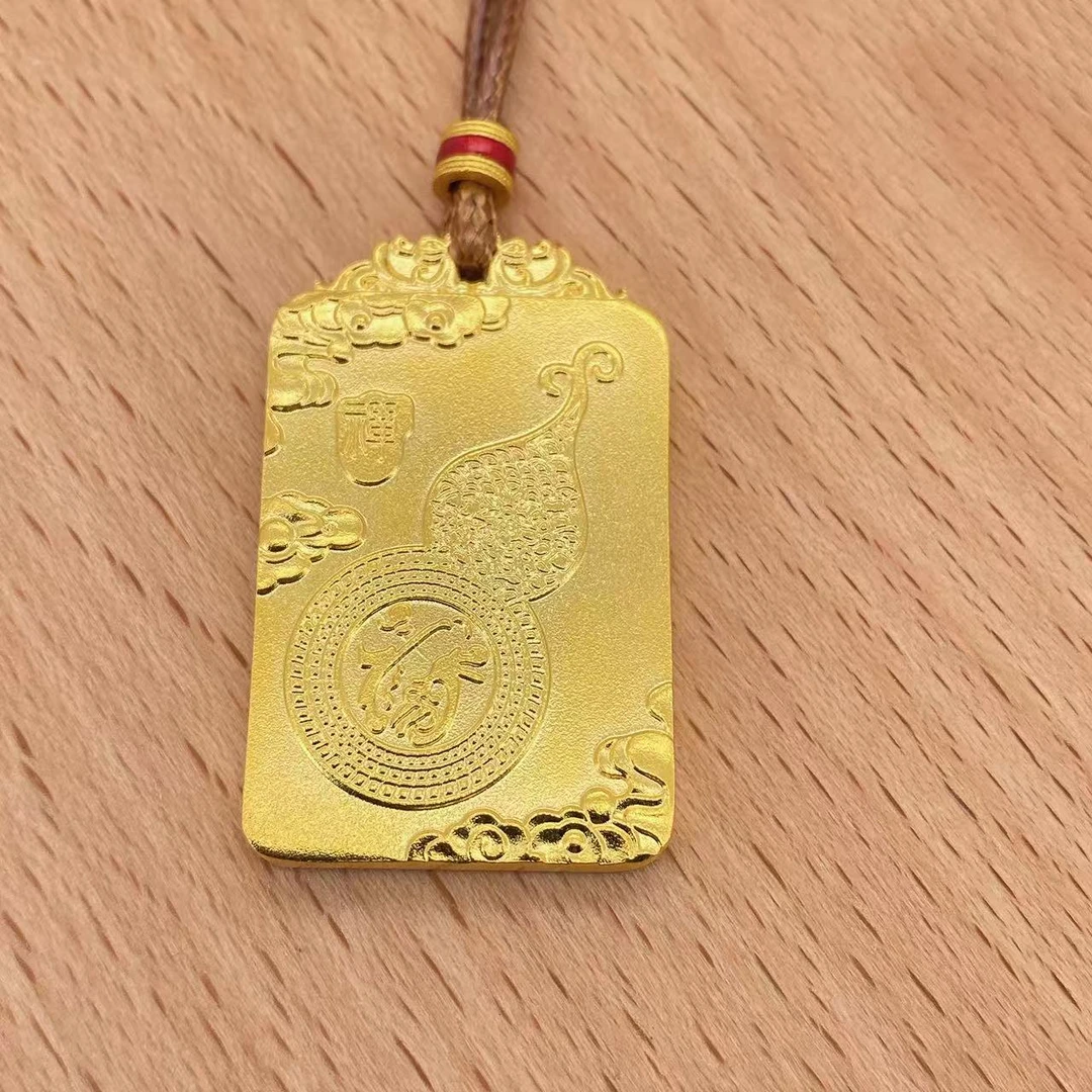 吊坠足银 葫芦无事牌吊坠YYDZ0060