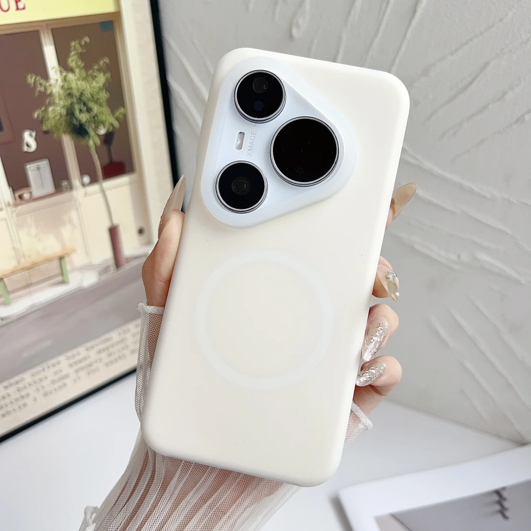 适用华为pura80pro手机壳p70磁吸果冻壳mate70全包防摔保护简约60