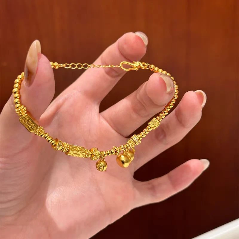 钛钢手链 古法气质葫芦盘缠手链女转运轻奢小众精致高级感复古
