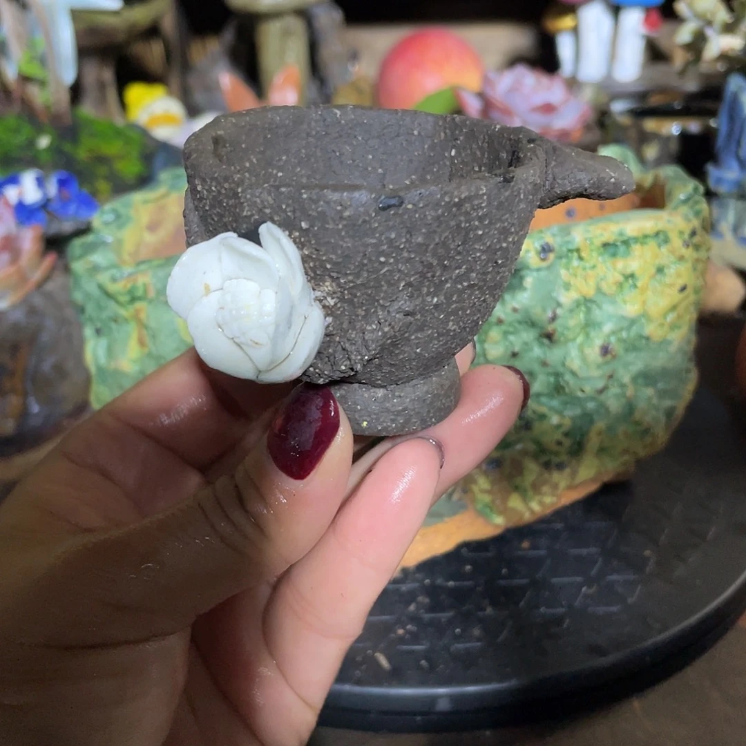 福利特价手工粗陶花盆