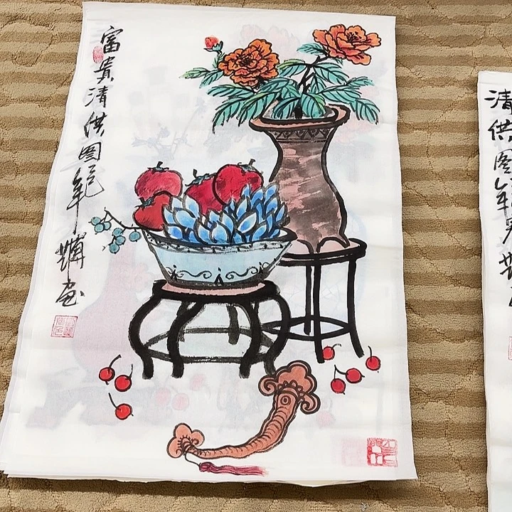 国画花鸟的翅膀和翅膀是
