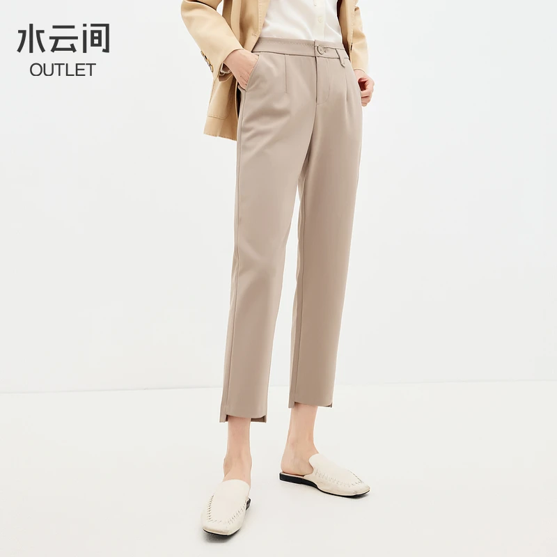 【休闲裤】水云间法棍烟管西装裤休闲九分裤子女小脚裤12410130