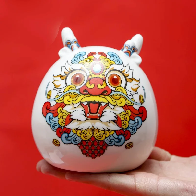 白龙头陶瓷存钱罐@566