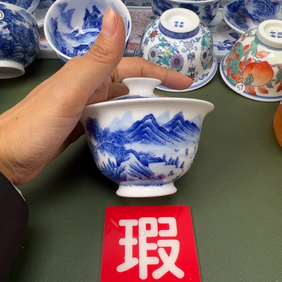 陶瓷景德镇纯手工纯手绘茶具木木80