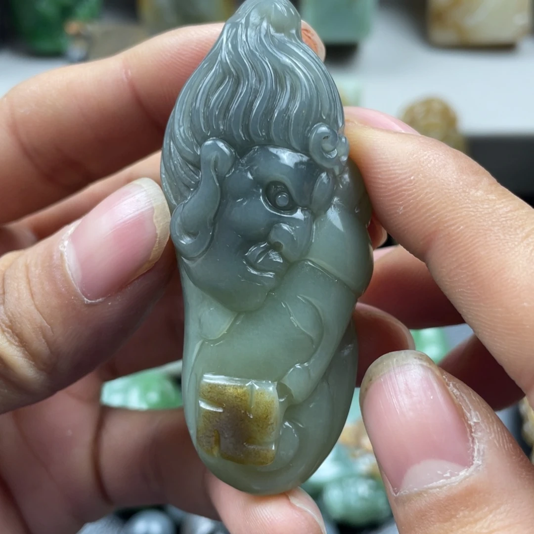 和田玉未镶嵌挂件