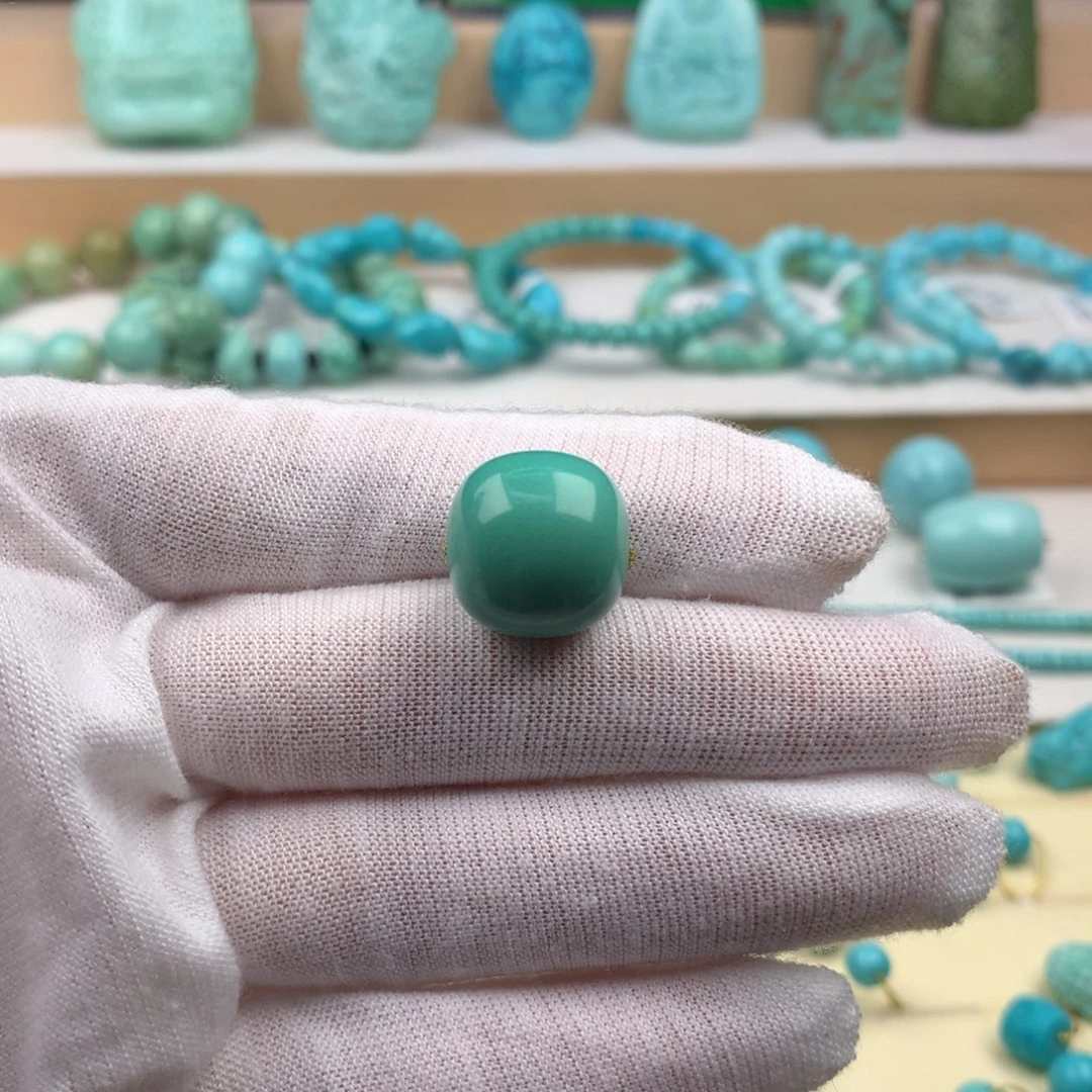 未镶嵌绿松石珠宝奇石15.2mm