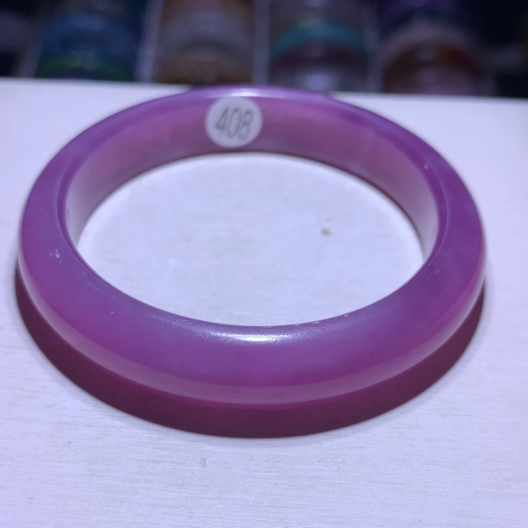 水晶银S925镶嵌手镯紫云母56圈408