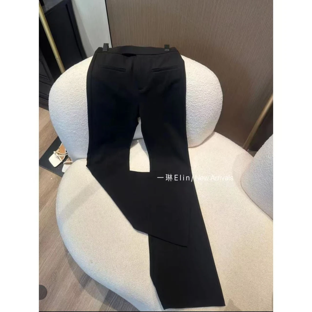 LZQ[腿精裤]微喇弹力版显瘦显高长裤秋冬XMZH10934黑色