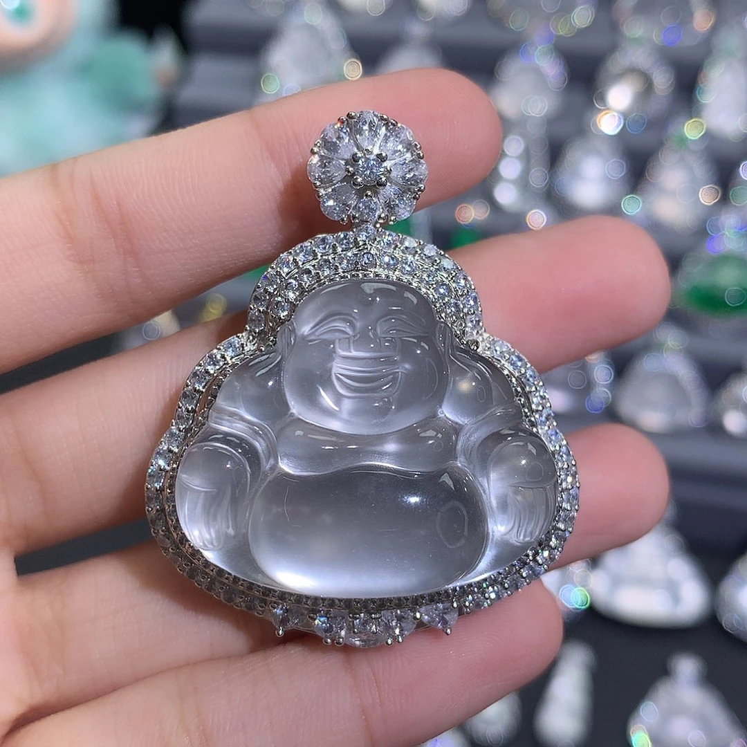吊坠(不含链)银S925镶嵌石英质玉