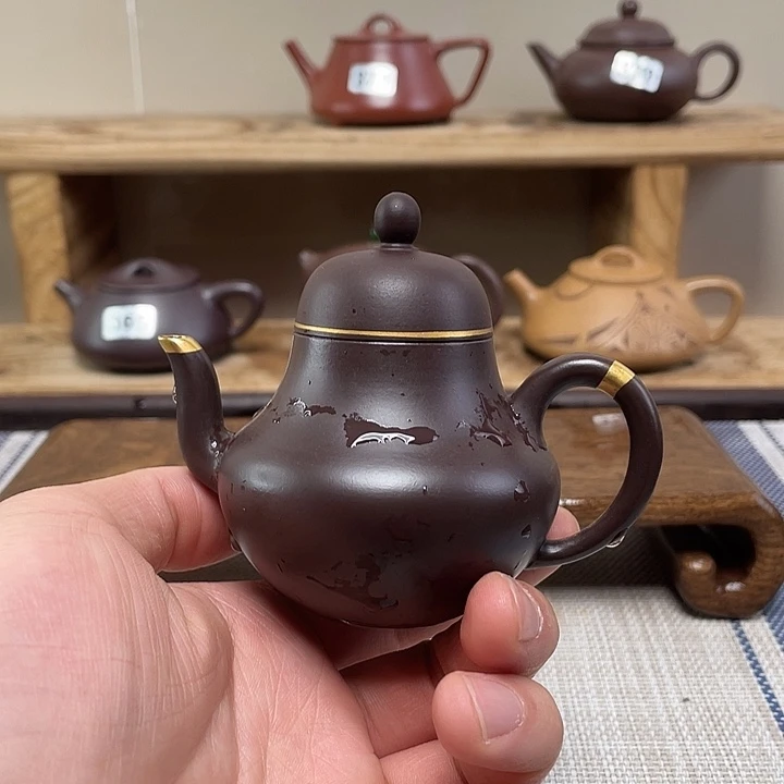 紫砂茶壶马***鷫原矿手工紫砂壶