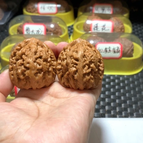 吊坠文玩核桃货头红锦鲤