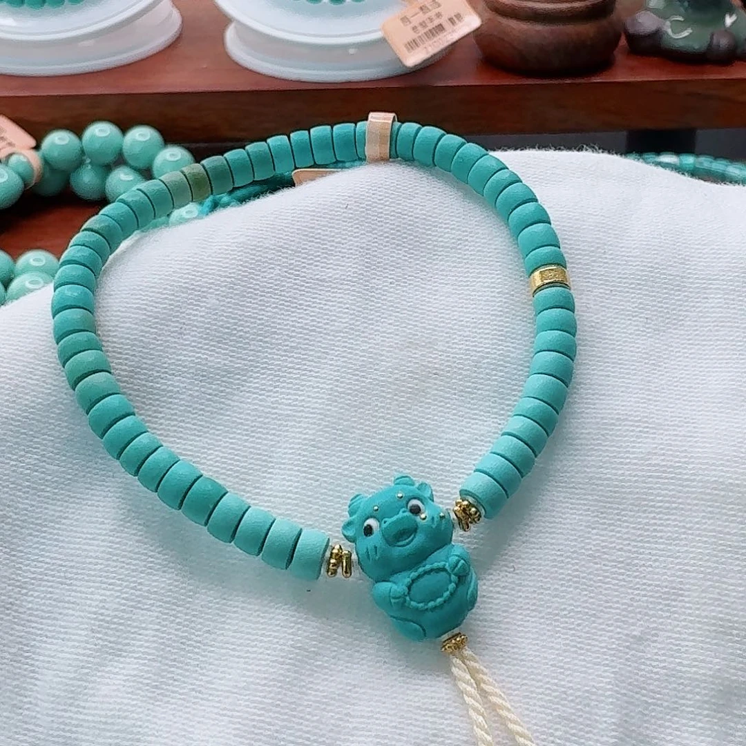 绿松石18K金镶嵌珠宝半成品