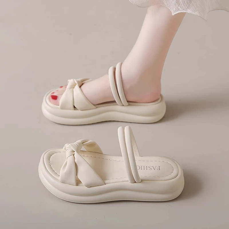 超软孕妇配裙子两穿凉鞋女款2025新款夏季外穿防滑脚宽胖大码拖鞋