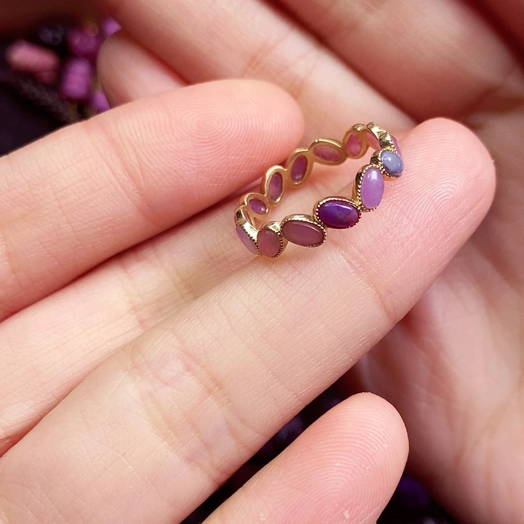 苏纪石（舒俱来）戒指18K金镶嵌莞**风