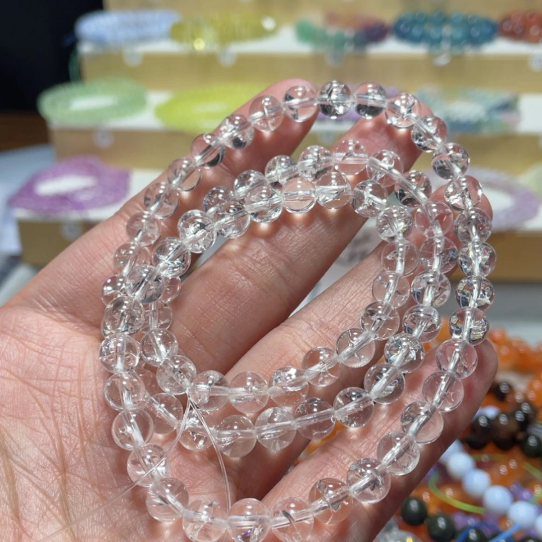 【闪购商品】水晶手串银S800镀金镶嵌